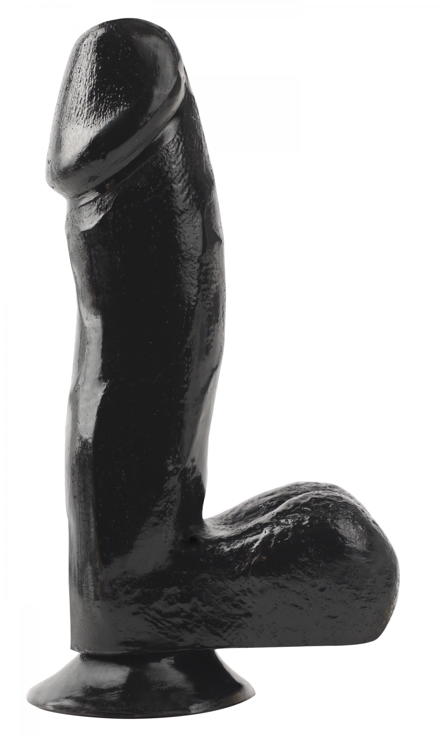 Basix Rubber Works 6.5" Dong with Suction Cup - Black - Image 2