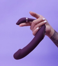 Double-Ended Dildo Vibrator C Shape Dildo - Image 5