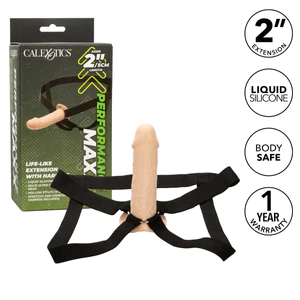 CalExotics® - Performance Maxx™ - Life-Like Penis Extension With Harness – Ivory - Image 8