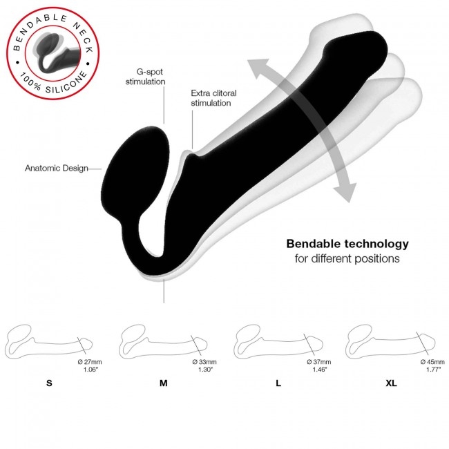StrapOnMe Semi-Realistic Bendable Strap On Purple S - Image 6