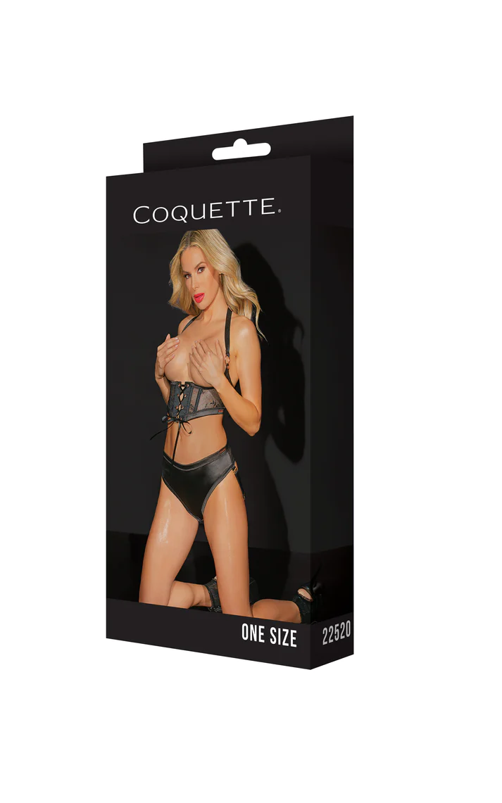 22520 - HARNESS & PANTY SET - BLACK - Image 2