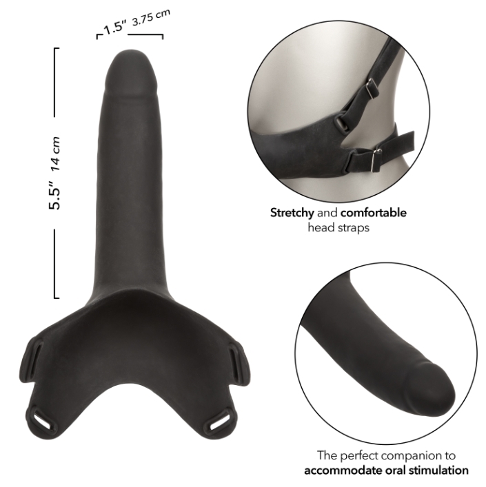 Accommodator Silicone Dong - Black - Image 3