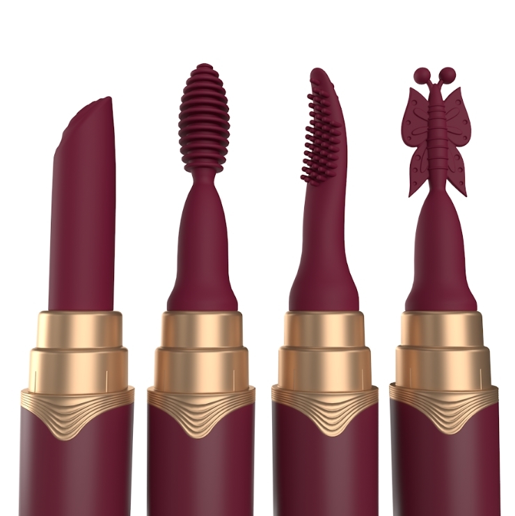 Screaming O - My Secret Premium Rechargeable Vibrating Lipstick - Merlot - Image 3