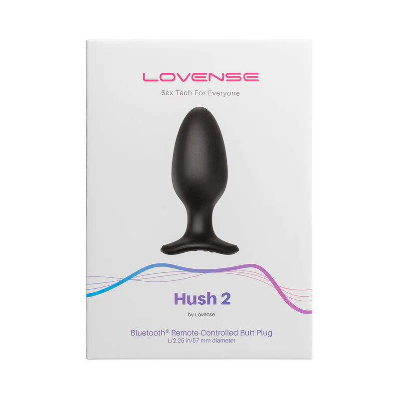 Lovense Hush 2 Vibrating Remote-Controlled Plug – 2.25” – Black - Image 3