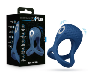 NEW Blush- Performance Plus- Dual Flex Pro Vibrating Cock Ring- Blue (Was $69.99 Now $54.99)
