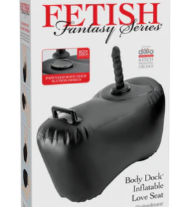 NEW Fetish Fantasy Series Body Dock Inflatable Love Seat - Black