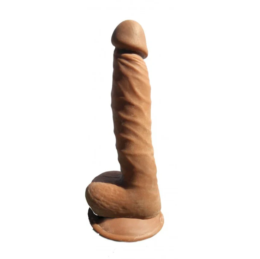 Skinsations Latin Lover Papasito- Dildo with Suction Cup, Brown, 8" - Image 2