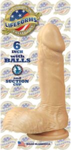 LIFEFORMS – Dildo with Balls and Suction Cup 6″ Flesh (Was 
$36.99 Now $27.99.)