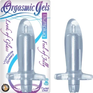 Orgasmic Gels - Vibrating Butt plug-Silver